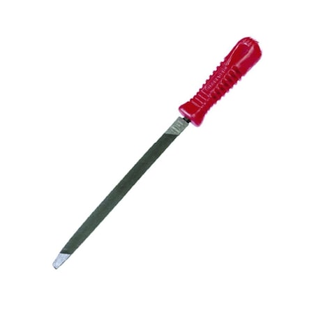 Herragro 6 in. Triangle Single Cut Slim Taper File with Ergonomic Handle HG75811106